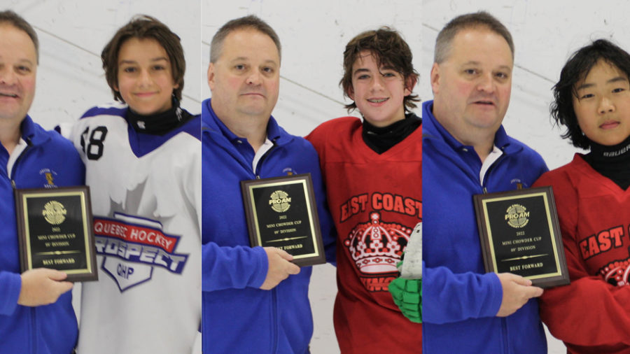 2022 Mini Chowder Cup 2009 All-Tourney Forwards: Loik Gariepy (Quebec Prospects), Drew Fox and Ethan Sung (EC Kings)